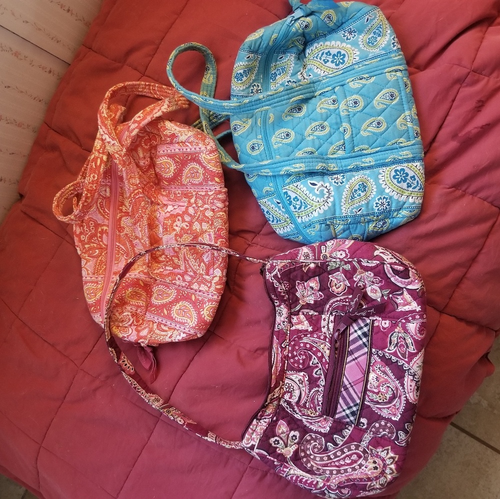 3 gently used Vera Bradley purses